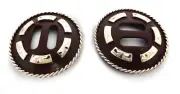 Poway Conchos Slotted Iron Silver Overlay Hansen Western Gear Pair New Saddle