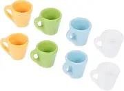 8pcs Mini Mug Tubes and Filling Tray Bulk Cup Holder Straw Straw Cup Coffee Bulk Engine Cover Stickers Paper Cups Couch Cup Sofa Cup Holder Mini Cup Model Decor Environmental Resin