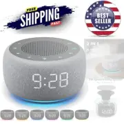 Sound Machine Alarm Clock 2-in-1 White Noise Night Light Sleep Timer