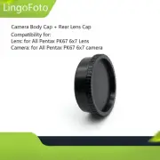 Camera Body Cap + Rear Lens Cap For Pentax 67 6x7 PK67 Mount DSLR Lens Camera