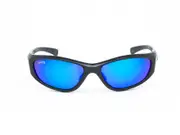 Calcutta Men's Black Sports Sunglasses Reflective Electric Blue Lens