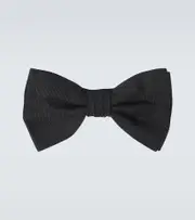 [Rubinacci] Rubinacci Silk grosgrain bow tie One Size black