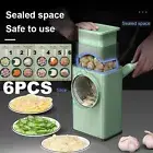 Kitchen Vegetable Foods Manual Rotary Drum Grater Chopper Slicer Fruit Cutter