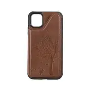 For Iphone 11 Cat Tree Embossing Pattern Shockproof Protective Case