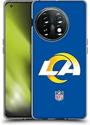 Head Case Designs Officially Licensed NFL Plain Los Angeles Rams Logo Soft Gel Case Compatible with OnePlus 11 5G