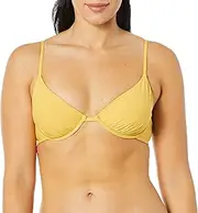[Vicious Young Babes - VYB] Womens VB35119 Over The Shoulder Underwire Bra Swimsuit Bikini Top Bikini Top - Yellow
