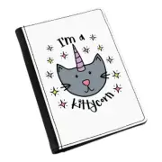 Luna I'm A Kittycorn Passport Holder Cover Case - Cat Unicorn Kitten Caticorn