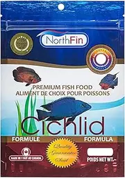 Cichlid Formula Fish Food – Slow Sinking Pellets for Cichlids (2mm, 250g) | Premium High-Protein, All-Natural Cichlid Diet to Enhance Color & Growth – No Fillers, No Hormones, Made in Canada
