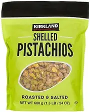 Kirkland Signature Nuts, Shelled Pistachios Roasted & Salted 24 Ounce (Pack of 1)