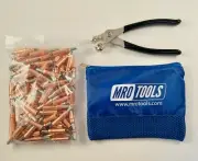 100 Genuine 1/8 Zephyr Kwik-Lok Clecos + Cleco Pliers & Carry Bag (KZ1S100-1/8)