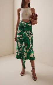 [Etro] Draped Jersey Midi Skirt