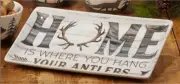 Certified International Fluidity Moose Antlers Lodge Cabin RV Décor Platter