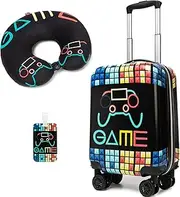 [Homskiii] Kid's Luggage Set 2 Piece Suitcase Set 16" Hardside Luggage with Spinner Wheels Girls Boys Carry on Luggage Airline Approved, 1005, 16inch