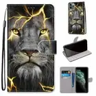 Flip Lighting Lion Wallet Phone Case For iPhone 11 12 Pro Max XR XS X 6 7 8 SE
