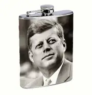 President John F Kennedy L1 8oz Stainless Steel Flask Drinking Whiskey Liquor