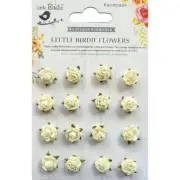 Little Birdie Beaded Micro Roses 16/Pkg-Moon Lights