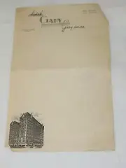 Hotel GARY Gary Indiana Unsused In room Stationary Robert F. Wilbern circa 1940