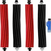 Main Roller Brushes Replacement Accessories for Roborock S8 / Q5 Max / Q5 Pro+ / S8 + / S8 Pro Ultra / Q5 Pro / Q8 Max / Q8 Max+ Robot Vacuum Cleaner, 2 Sets of Dual Rolling Rubber Brush