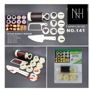 Biscuit Pump Set Pineapple Nastar Mold Jam Tart Cookies Plunger Presser 141 1Set