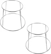 Gatuida Metal Wire Pizza Tray Holder Pedestals 2pcs Pizza Pan Stand Rack Seafood Plate Display Rack Buffet Platters Risers for Home, Restaurant Party 17-23cm