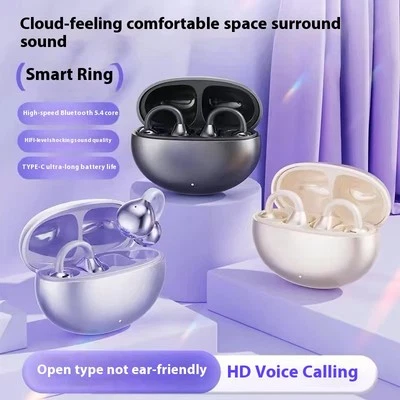 Ultra Open Earbuds Wireless Bluetooth Open Ear Wireless Purple