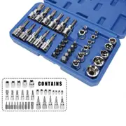 OZNALA 34PCS E Torx Socket Set Female Start Bit External Hex Torque Tool Garage Car OZ
