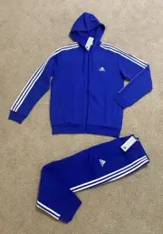adidas Essentials Tracksuit Mens Authentic 2 Piece Set Sweatsuit New Multiple Sz