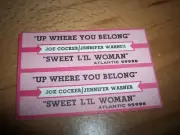 2 Joe Cocker Up Where We Belong / Sweet Lil Woman Jukebox Title Strips