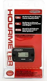 Hardline Products HR-8067 Re-Settable Hour Meter for Motorcycles, Black