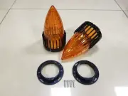 3 1/4" Bullet Turn Signal Light Amber Lens Screw-in For Harley Softail Springer