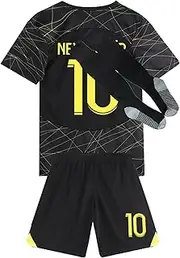 [Casmyd] Paris Soccer Jerseys for Boys Kids Me-ssii HOM/Awy Football Jersey Kit Youth Sports Team T-Shirt&Shorts Soccer Uniform