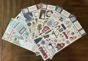 Echo Park Chipboard Accents/Phrases Winter Theme (set of 6)
