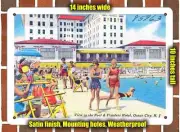 METAL SIGN - New Jersey Postcard - View In the Pool & Flanders Hotel, Ocean Cit