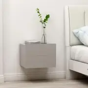 Bedside Cabinet Grey 40x30x30 cm Chipboard