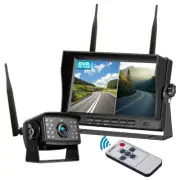 Wireless Digital 7"DVR Monitor+Rear View Backup Camera For Truck Bus Trailer VAN