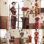 Hot New Party Perform Women Dress Qipao Mid Dress Elegant Unique Fashion