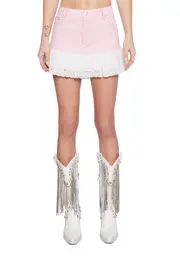[Sugar Thrillz] Sweet Honeybee Denim Mini Skirt