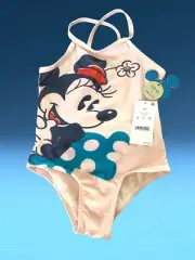 NEW NWT $17 Baby Girls 2T Junk Food Disney Minnie Mouse swimsuit 1piece UPF 50+