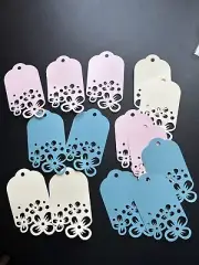 Junk Journal Tags Ephemera Die Cuts 15 total scrapbooking crafts Mixed Media