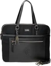 [El Potro] El Potra Wool Casual Black 22 x 25 x 10 cm Polyester and PU Black Casual Backpack