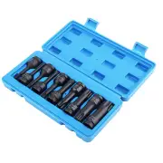 1/2 Inch 10Pcs Impact Socket Set 3-Inch Extra Long with Case.