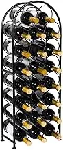Fancial 42-Bottle Wine Rack Free Standing Floor, 7-Tier Display Wine Storage Shelves with Table Top, Bamboo Wobble-Free Bottle Holder for Kitchen Bar Dining Room Living Room, Espresso UKWR27BR