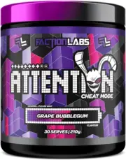 Faction Labs Attention Cheat Mode Grape Bubblegum 30 Serves