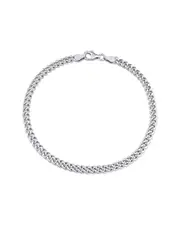 Italian Silver Curb Link Chain Bracelet