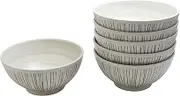 Castle Enterprise, Makes Your Cuisine Shine! Recommended Series Chiseled Tokusa, White Sanuki, Set of 6, Size: Diameter 7.3 x Thickness 3.5 inches (18.5 cm) x Thickness 3.5 inches (9 cm)