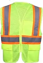 TZ Promise Men Reflective Safety Vest High Visibility Class II Mesh Vest with Pockets