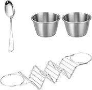 2set Taco Holder Stands Burritos Tortilla Cooling Stand Rack For Kitchen Restaurant 2Sets Tray Holds Up To 3 Tacos , A