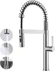 WELS Pull down Kitchen Mixer Taps High-Arc Metal 3-Mode Pull-Out Sprayer Laundry