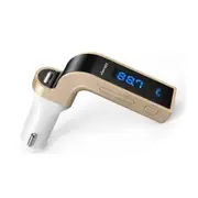 Hands-free Bluetooth FM Transmitter Car Kit-Gold