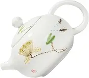 NAMOARLY 1pc Traditional Hand Painted Ceramic Teapot Retro Design Heat Resistant Kung Fu Teapot for Tea Parties Family Gatherings for Multiple Cups